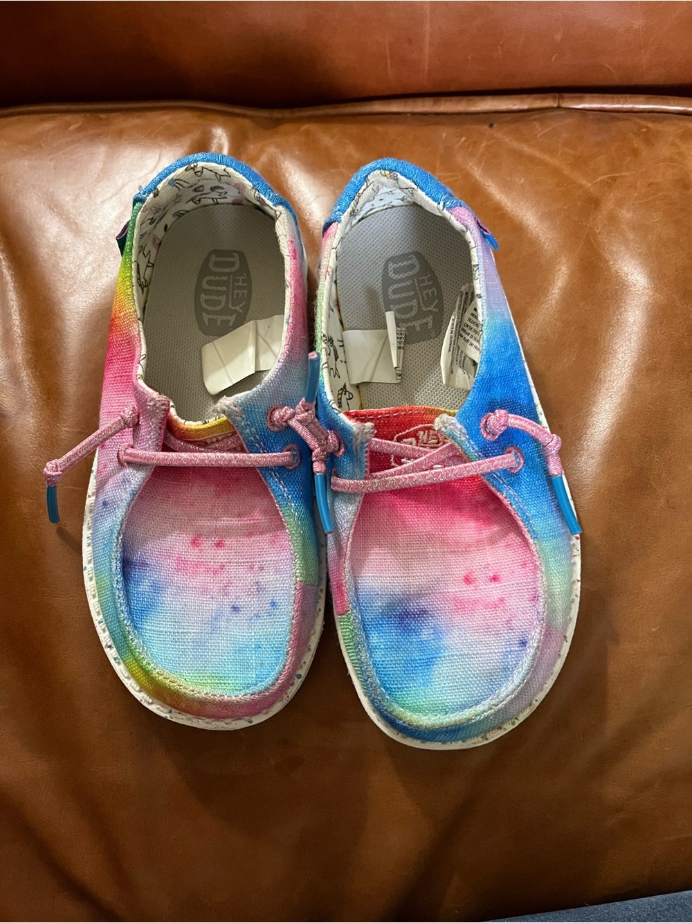 Hey Dude Kids Tie-Dye Canvas Slip-Ons - Wendy Toddler Dreamer SZ 10